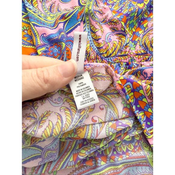 Luli Fama Womens Multicolor Pinkin About You Playera Cover-Up Dress Size Medium - Picture 6 of 6